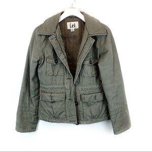 L.E.I. Military Jacket Army Green Coat Sz S